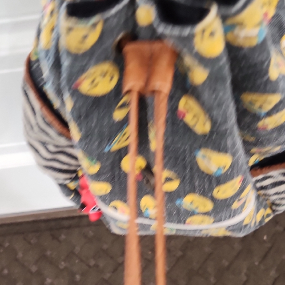 Emoji Striped Backpack - Picture 7 of 11